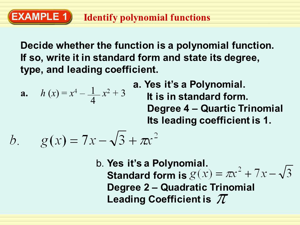 Polynomial to sale standard form calculator